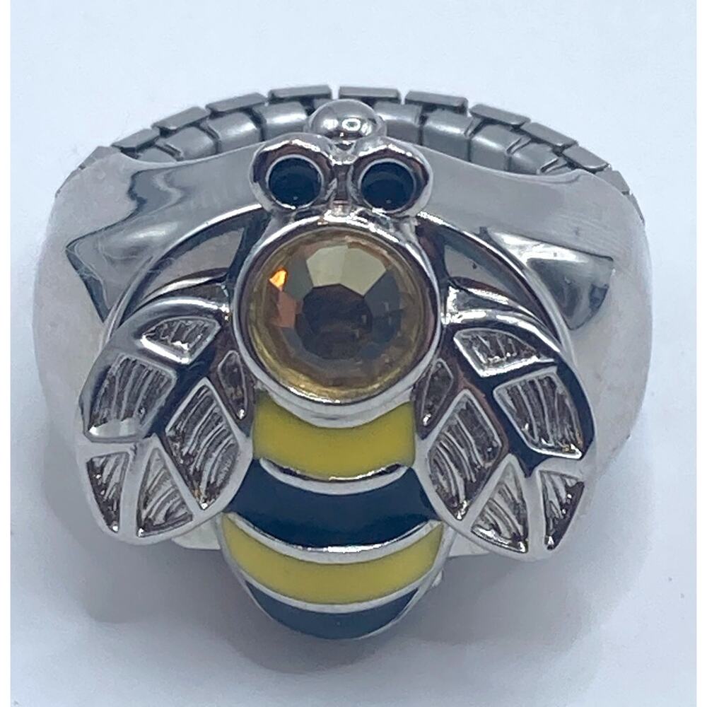 Bumblebee Peek A Boo Women's Finger Ring Watch - Fresh Battery - Expandable